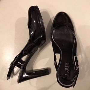 Lauren Ralph Lauren Black Patent Size 9M Heels